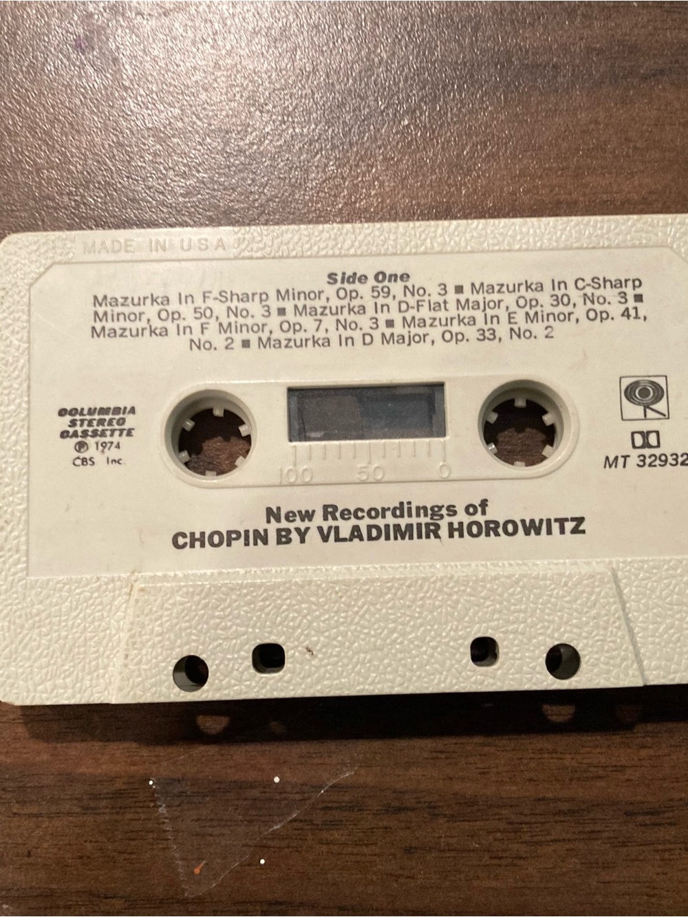 Cassette: Chopin by Vladimir Horowitz